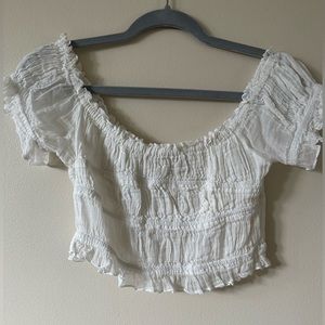 Smocked crop top